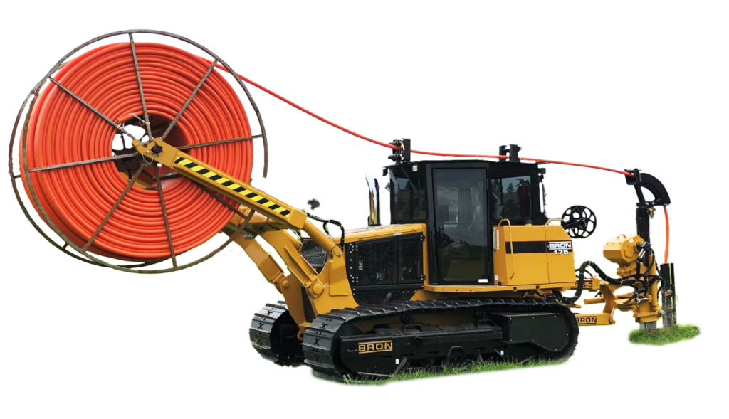 BRON-175 utility cable plow installing conduit 