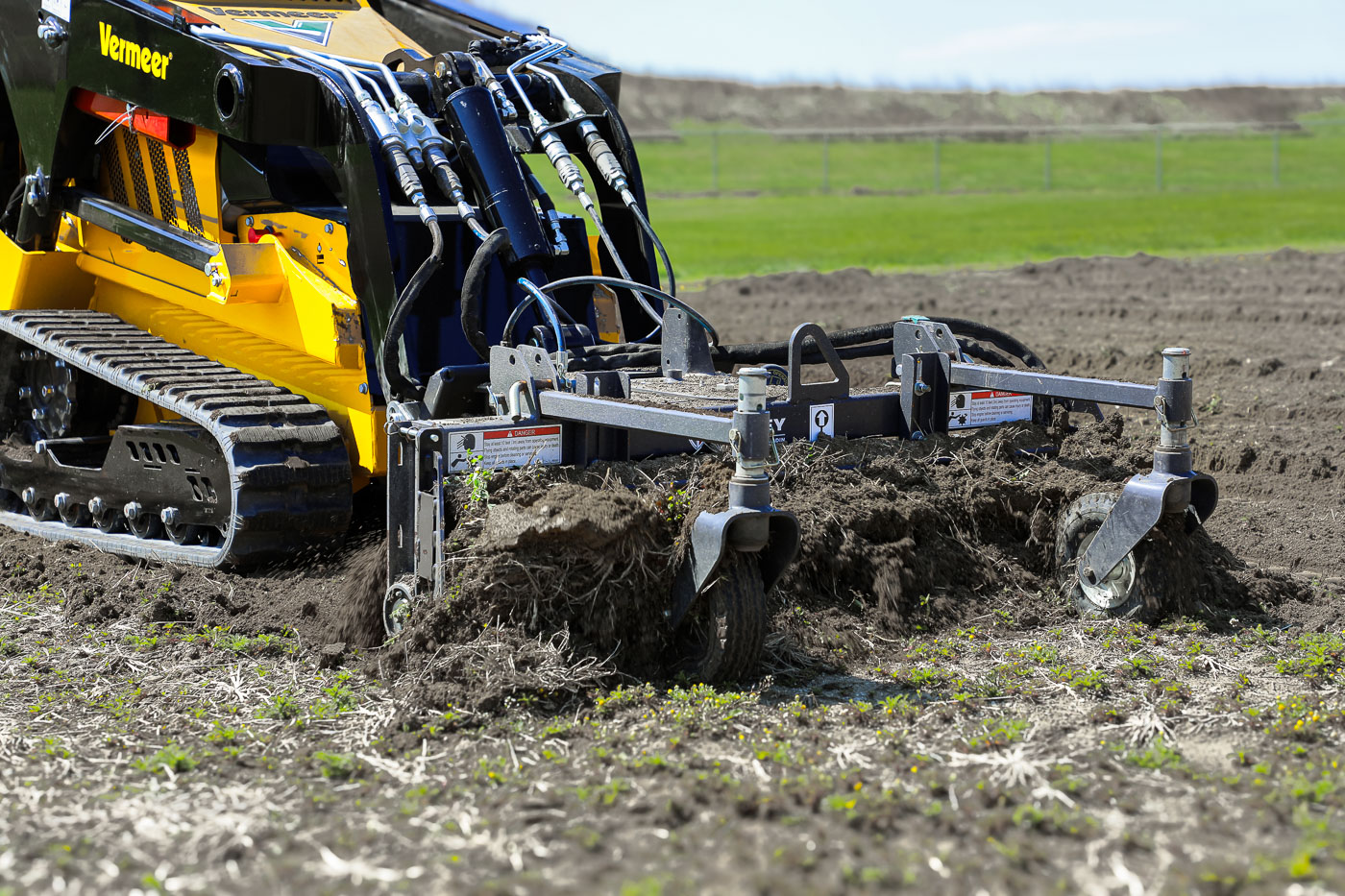 Paladin harley rake on Vermeer mini skid steer