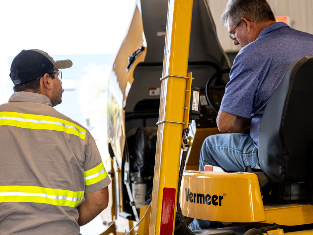 Service technician training at Vermeer Mountain West