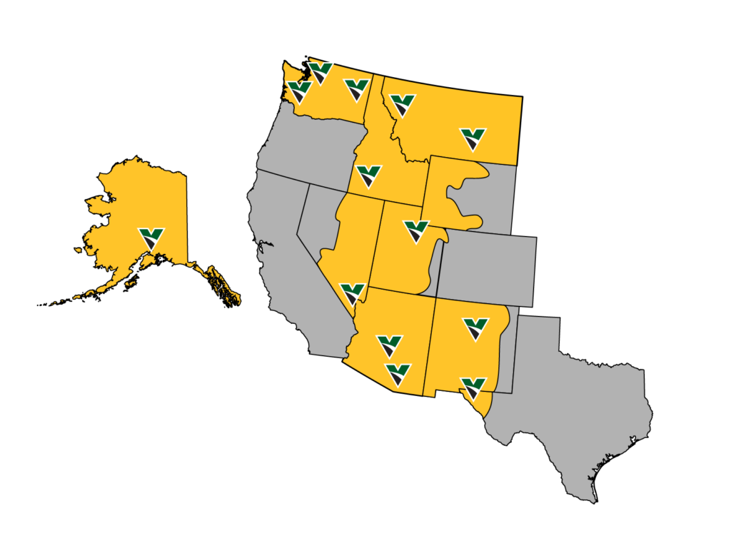 Vermeer Mountain West Locations Map